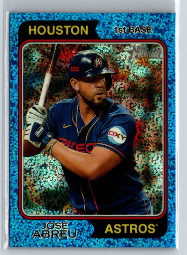 2023 Topps Heritage #559 Jose Abreu Chrome Blue Sparkle Refractor K28