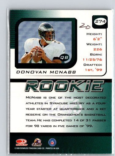 1999 Leaf Rookies & Stars #274 Donovan McNabb K28