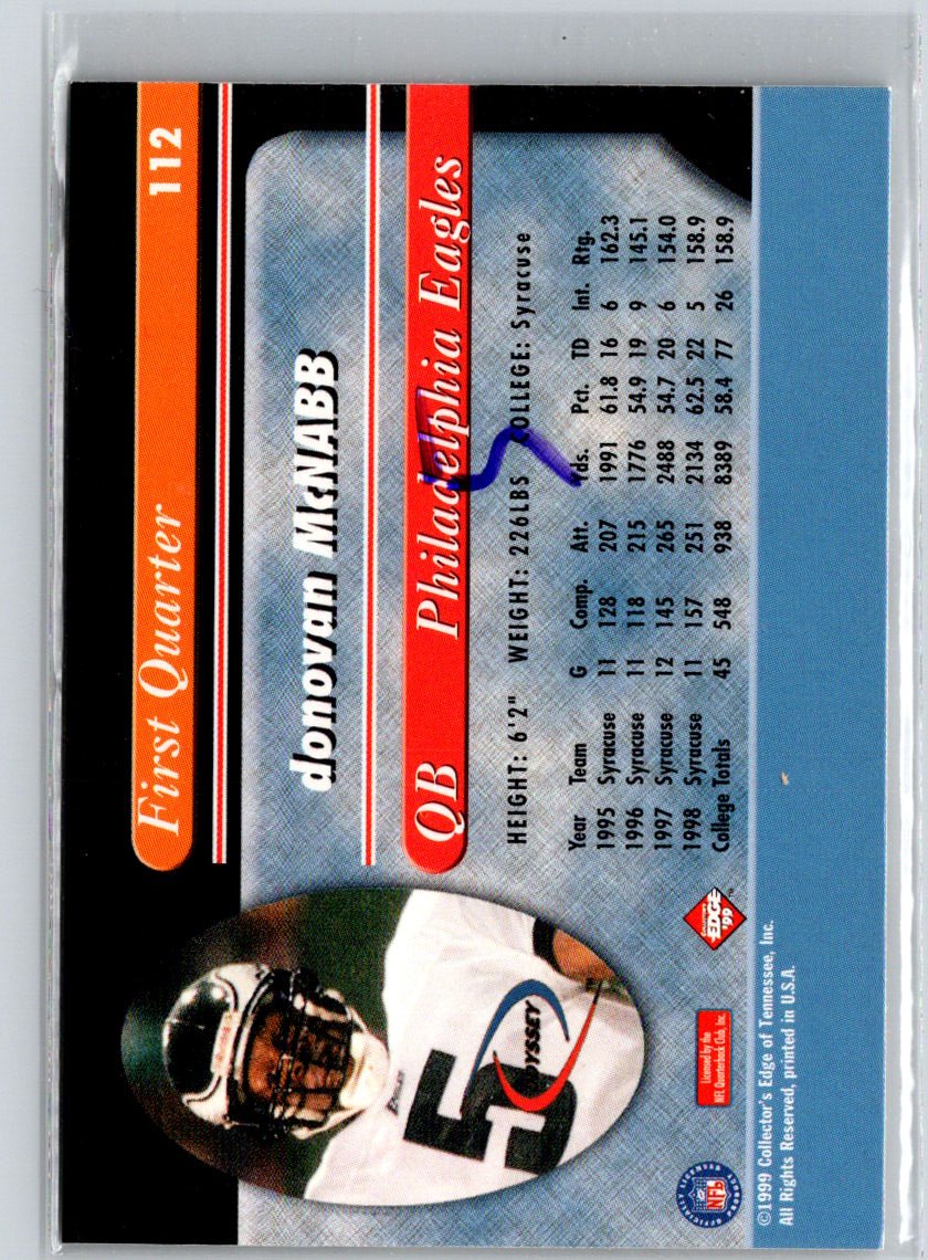 1999 Collector's Edge Odyssey #112 Donovan McNabb K30