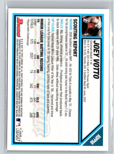 2007 Bowman Draft Picks & Prospects #BDPP98 Joey Votto Prospects K31