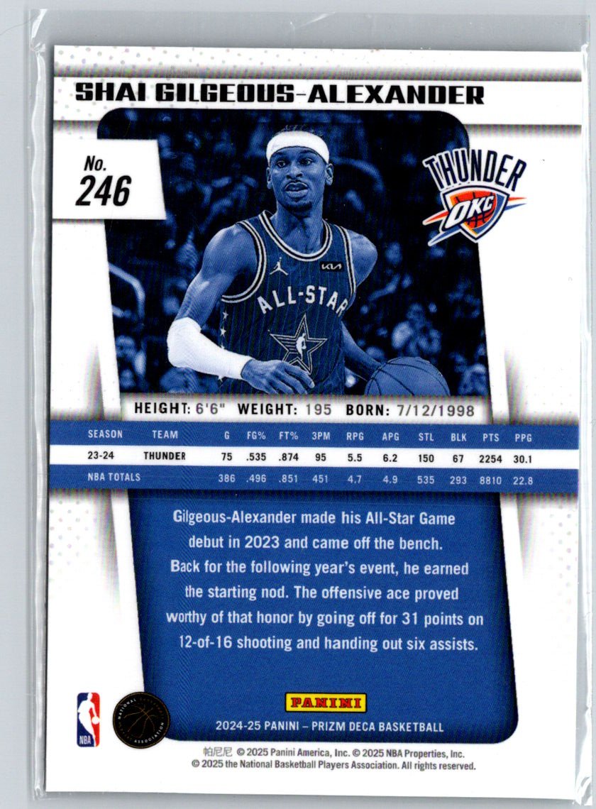 2024-25 Panini Prizm Deca #246 Shai Gilgeous-Alexander K32