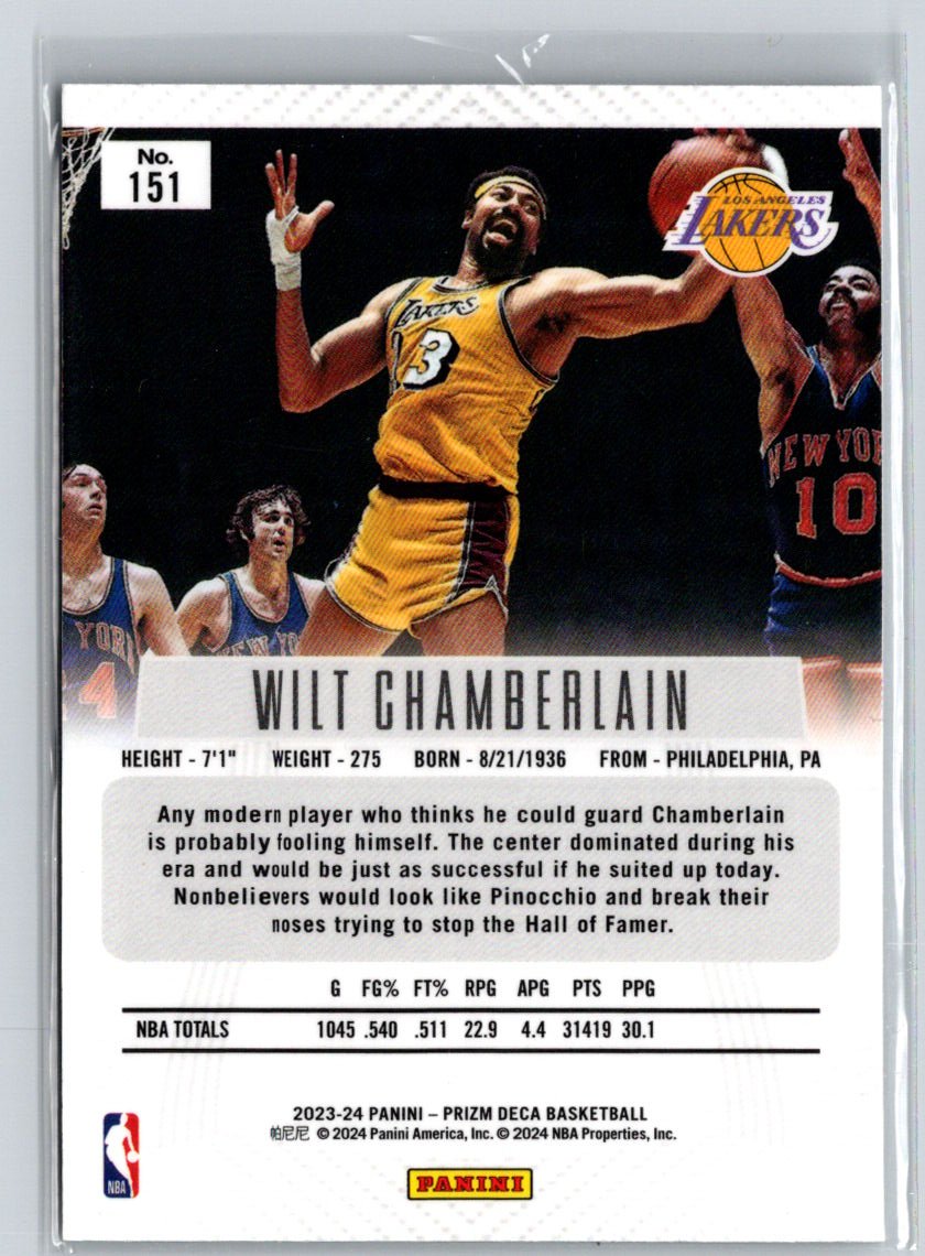 2023-24 Panini Prizm Deca #151 Wilt Chamberlain K32