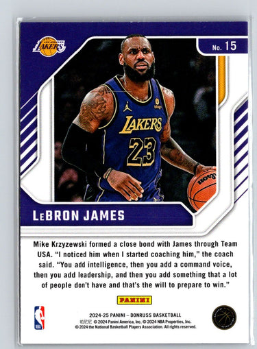 2024-25 Donruss #15 LeBron James Franchise Features K33