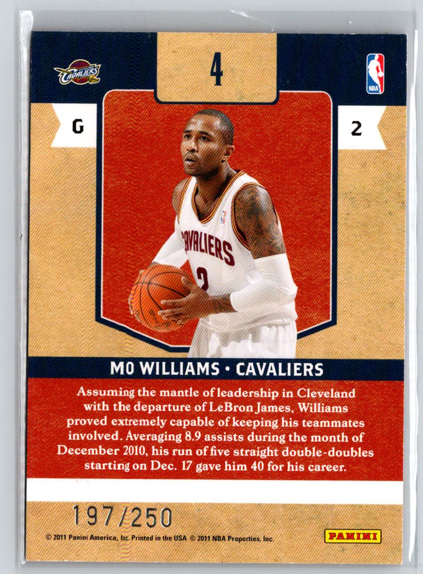 2010-11 Panini Classics #4 Mo Williams Dress Code Silver #/250 K33