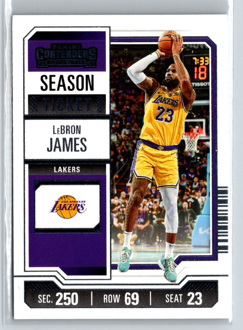 2023-24 Panini Contenders #46 LeBron James Season Ticket Retail K34