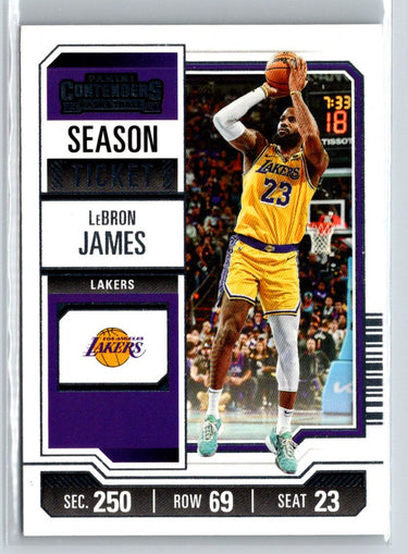 2023-24 Panini Contenders #46 LeBron James Season Ticket Retail K34