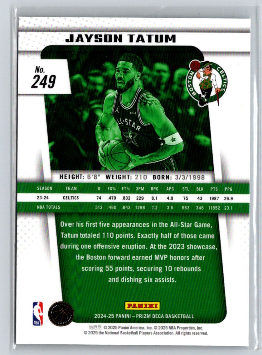 2024-25 Panini Prizm Deca #249 Jayson Tatum K34