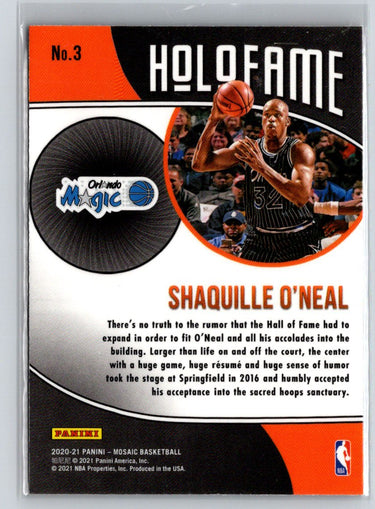2020-21 Panini Mosaic #3 Shaquille O'Neal HoloFame K34