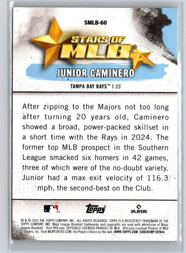2025 Topps #SMLB-60 Junior Caminero Stars of MLB K34