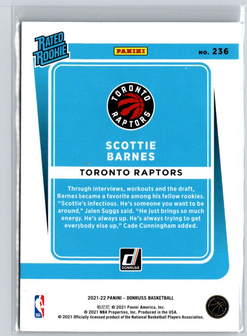 2021-22 Donruss #236 Scottie Barnes K35
