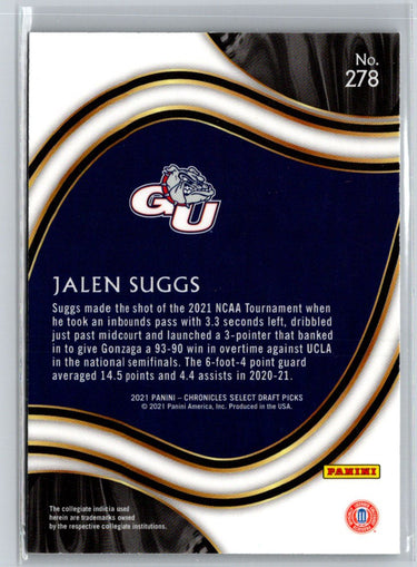 2021 Panini Chronicles Draft Picks #278 Jalen Suggs K36