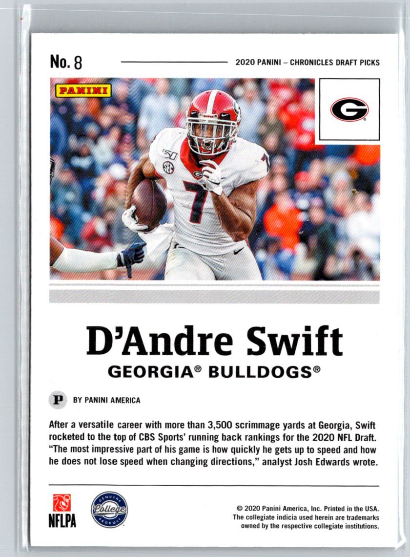 2020 Panini Chronicles Draft Picks #8 D'Andre Swift Red K36