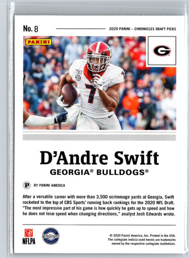 2020 Panini Chronicles Draft Picks #8 D'Andre Swift Red K36