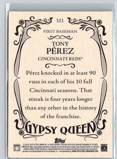 2016 Topps Gypsy Queen #321 Tony Perez K37