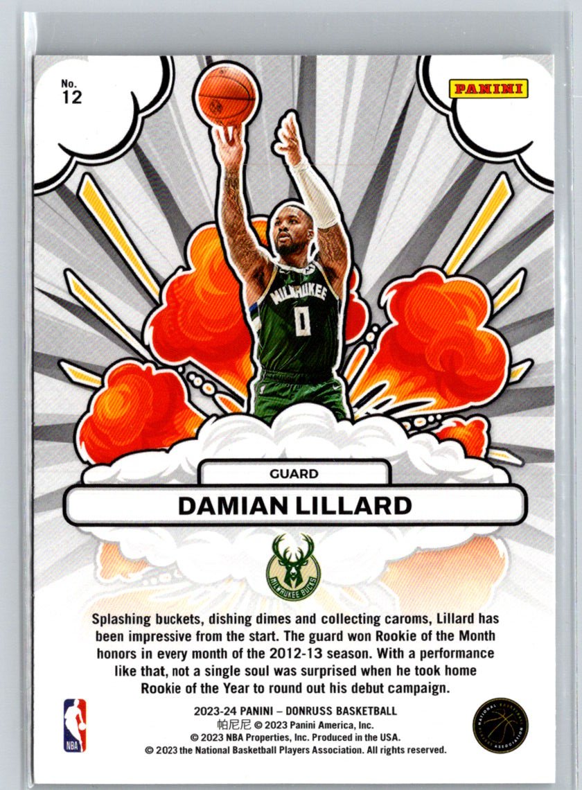 2023-24 Donruss #12 Damian Lillard Bomb Squad K37