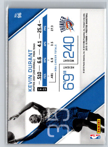 2015-16 Panini Prestige #96 Kevin Durant K38