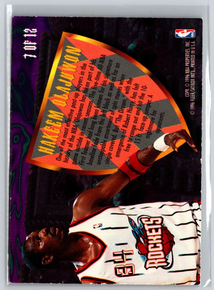 1995-96 Ultra #7 Hakeem Olajuwon Scoring Kings K38