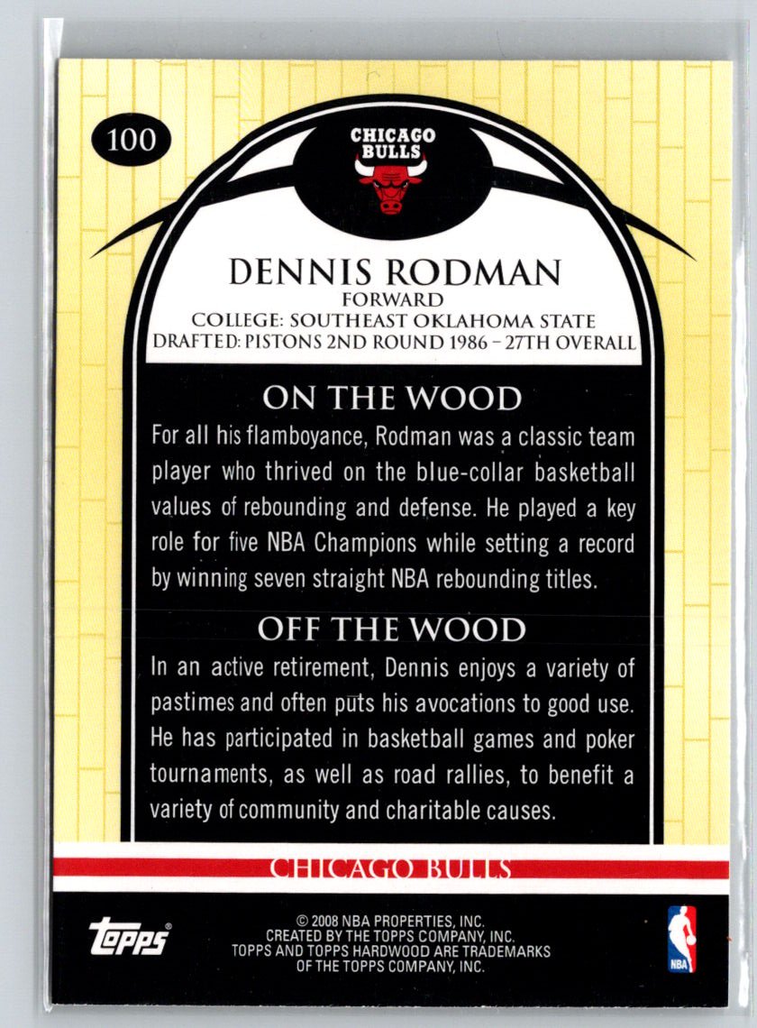 2008-09 Topps Hardwood #100 Dennis Rodman K39