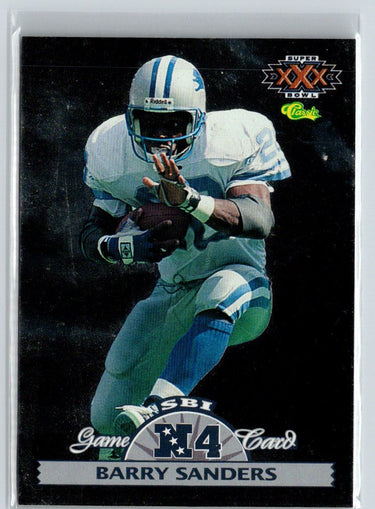 1996 Classic NFL Experience #N4 Barry Sanders Super Bowl Game K39