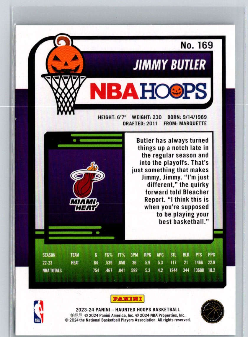 2023-24 Hoops Haunted Hoops #169 Jimmy Butler Slime K39