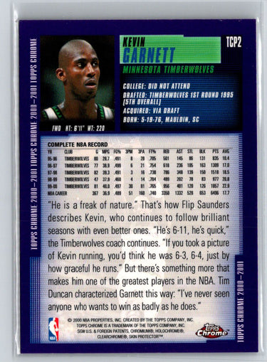 2000-01 Topps Chrome #16 Kevin Garnett K40