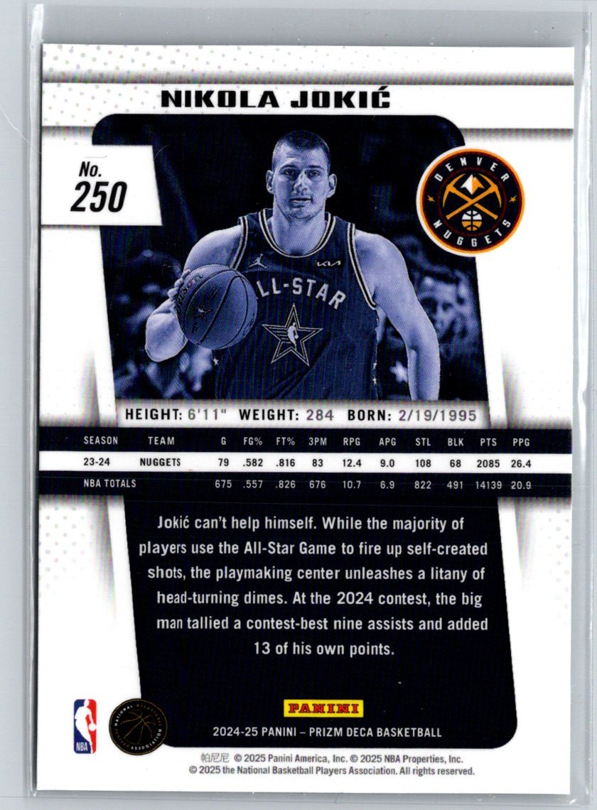 2024-25 Panini Prizm Deca #250 Nikola Jokic K40