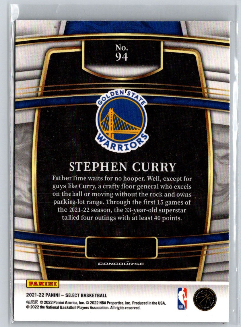 2021-22 Panini Select #94 Stephen Curry K40