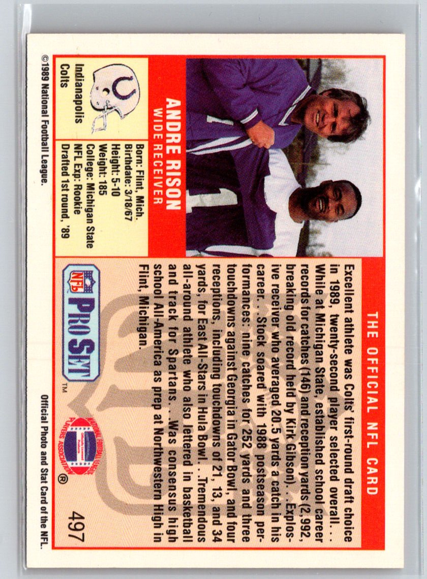 1989 Pro Set #497 Andre Rison K41