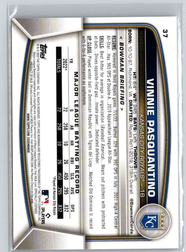 2023 Bowman #37 Vinnie Pasquantino K41