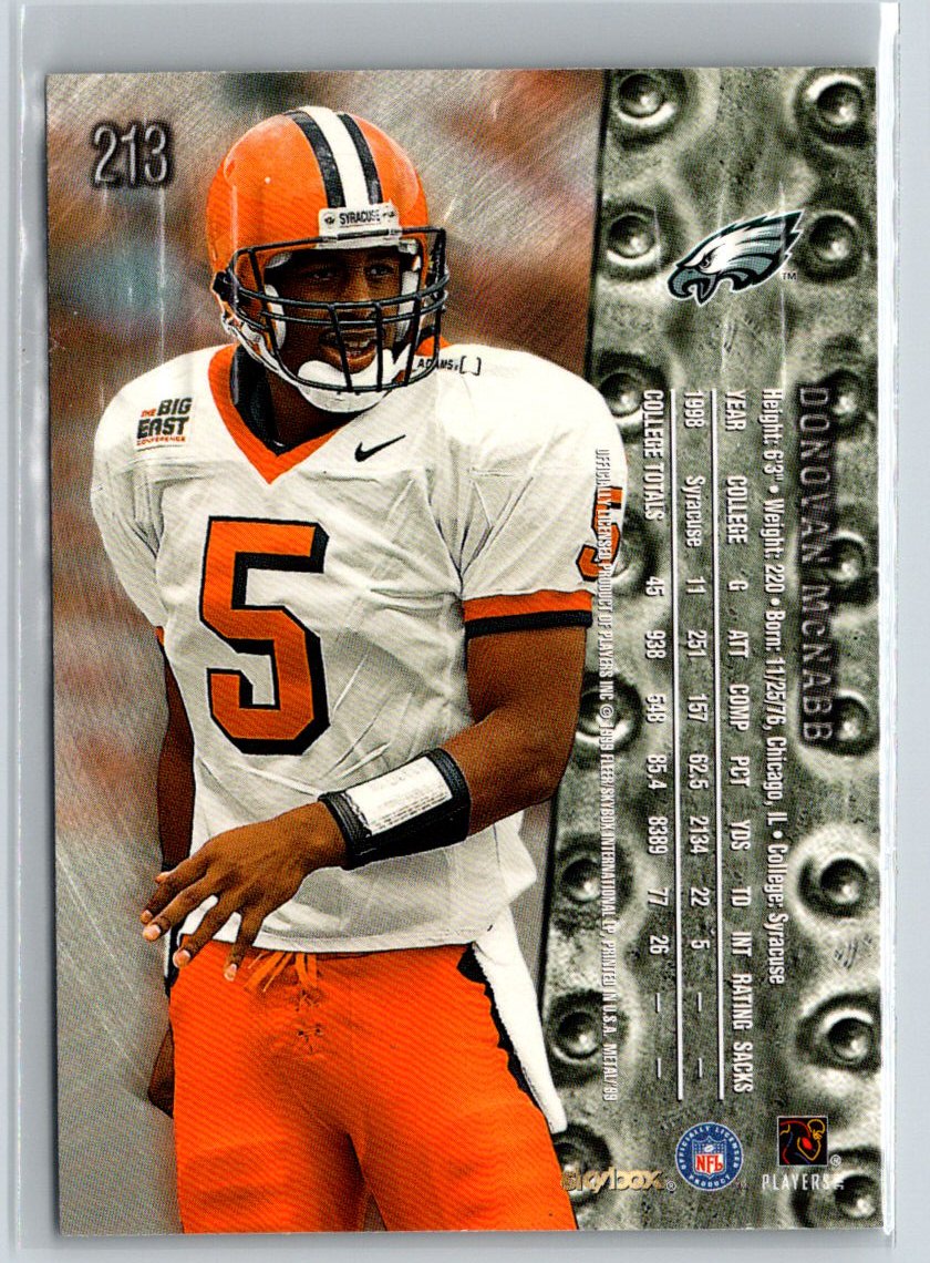 1999 SkyBox Metal Universe #213 Donovan McNabb K41