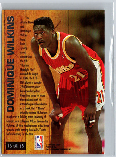 1993-94 Ultra #15 Dominique Wilkins Famous Nicknames K42
