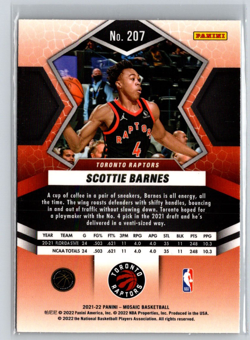 2021-22 Panini Mosaic #207 Scottie Barnes K43