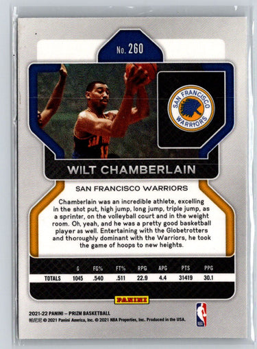 2021-22 Panini Prizm #260 Wilt Chamberlain Silver K43