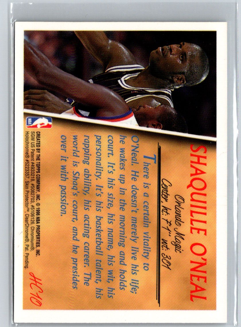 1996-97 Topps #HC10 Shaquille O'Neal Holding Court K43