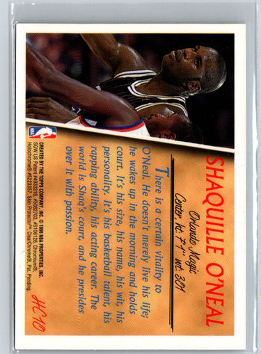 1996-97 Topps #HC10 Shaquille O'Neal Holding Court K43