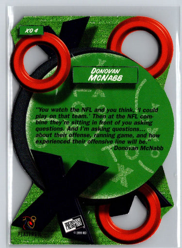 1999 Press Pass #XO4 Donovan McNabb X's and O's K43