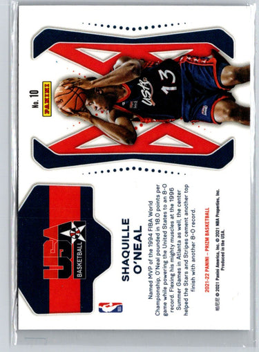 2021-22 Panini Prizm #10 Shaquille O'Neal USA Basketball K44