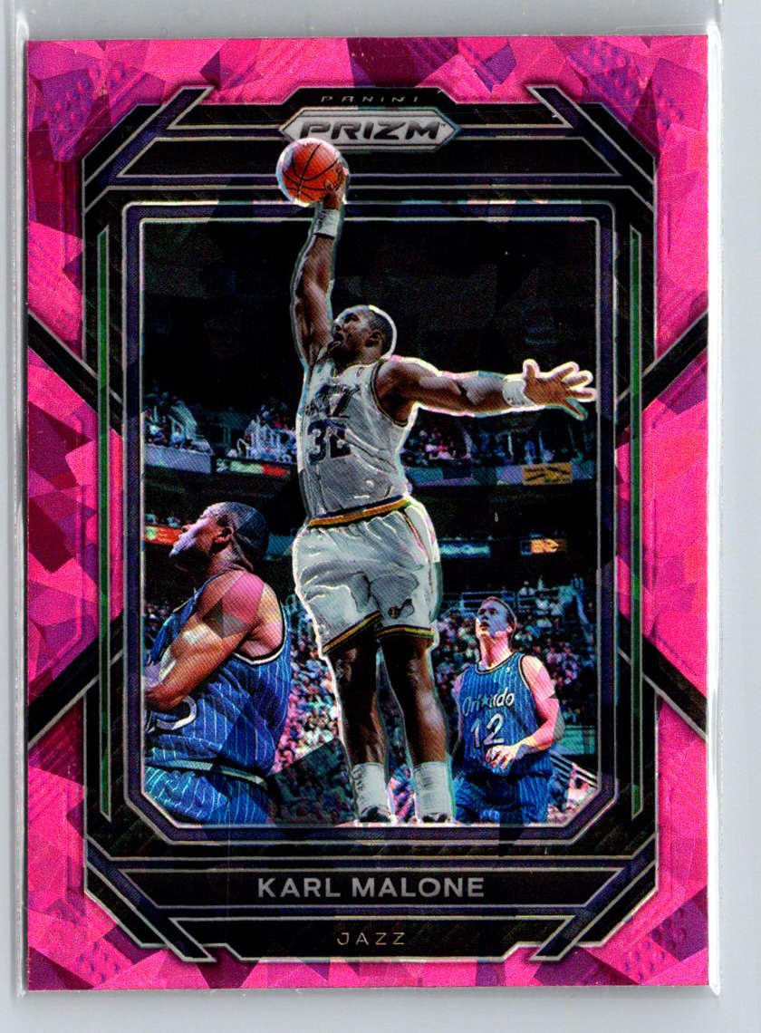 2022-23 Panini Prizm #284 Karl Malone Prizms Pink Ice K44
