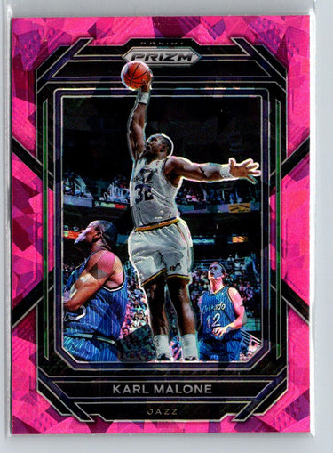 2022-23 Panini Prizm #284 Karl Malone Prizms Pink Ice K44