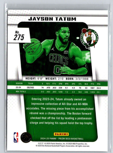2024-25 Panini Prizm Deca #275 Jayson Tatum K44