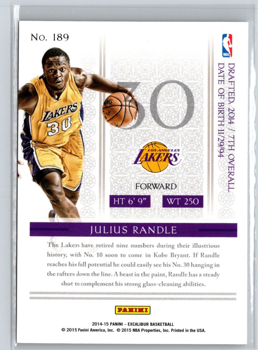 2014-15 Panini Excalibur #189 Julius Randle K45