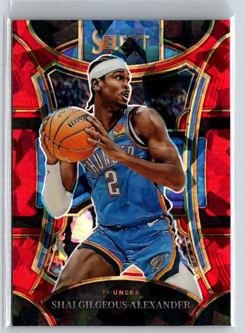 2023-24 Panini Select #344 Shai Gilgeous-Alexander Red Cracked Ice Prizms K45