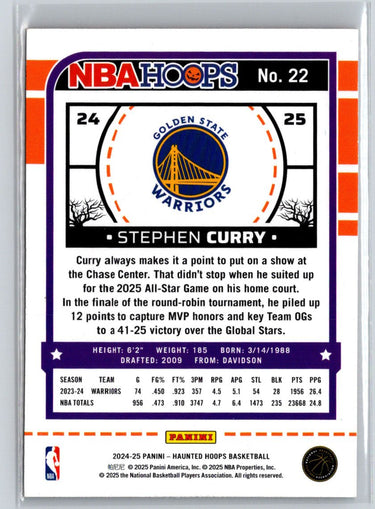 2024-25 Hoops Haunted Hoops #22 Stephen Curry Orange K46