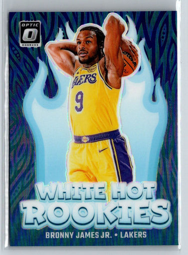 2024-25 Donruss Optic #15 Bronny James Jr. White Hot Rookies Purple K46