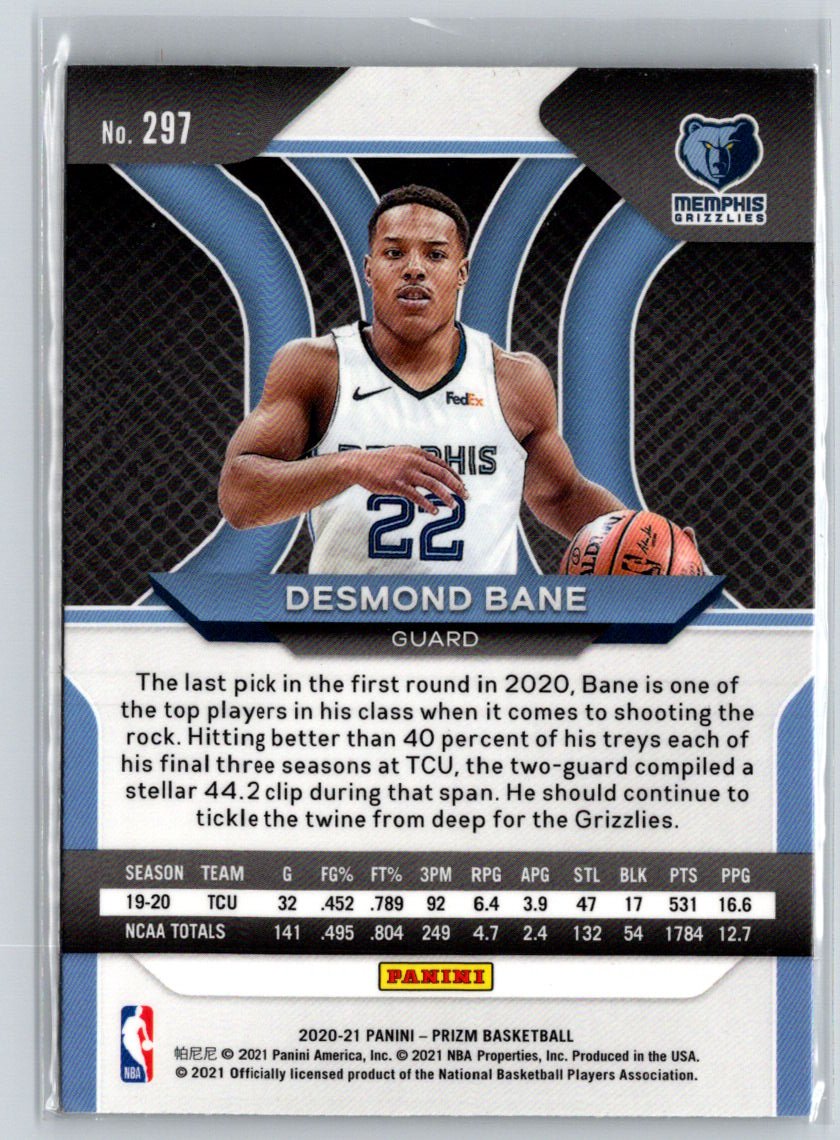 2020-21 Panini Prizm #297 Desmond Bane K47