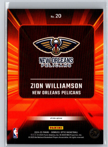 2024-25 Donruss Optic #20 Zion Williamson Express Lane Holo K47