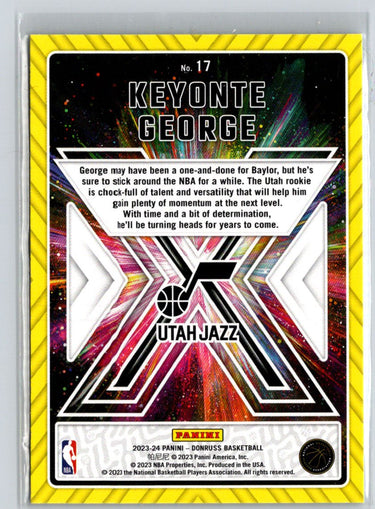 2023-24 Donruss #17 Keyonte George Great X-Pectations K48
