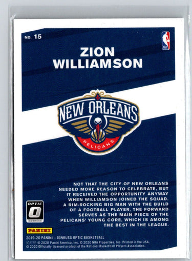 2019-20 Donruss Optic #15 Zion Williamson My House! K48