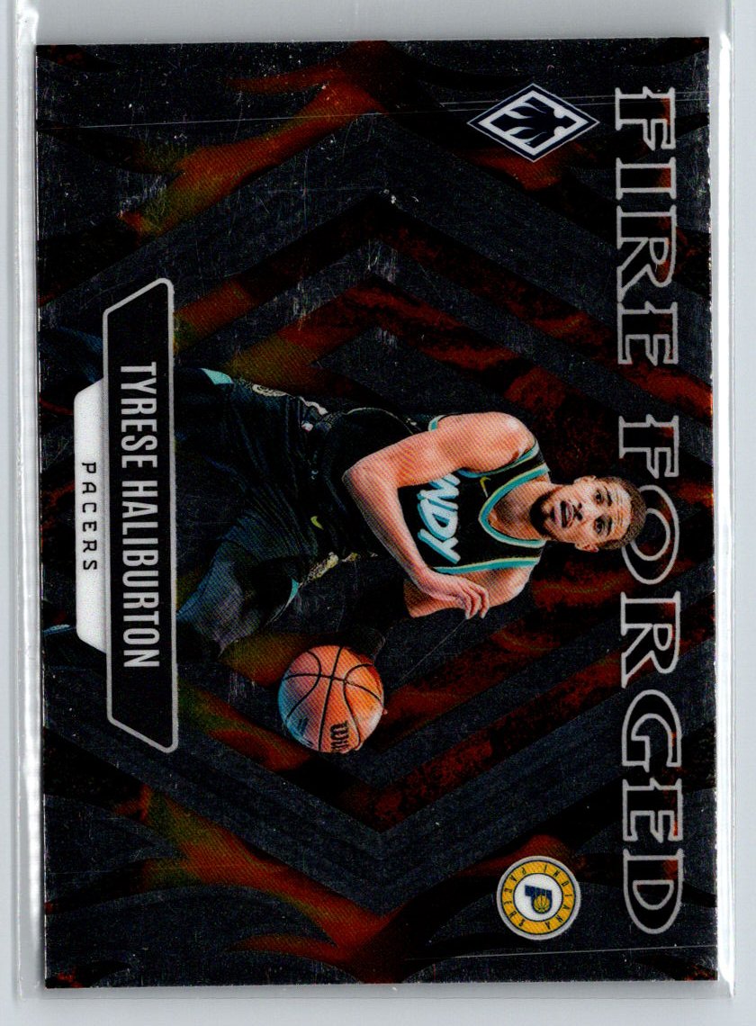 2023-24 Panini Phoenix #8 Tyrese Haliburton Fire Forged K49