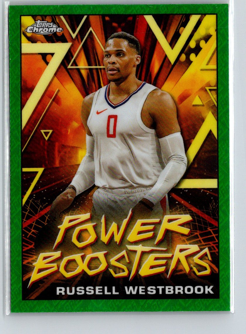 2023-24 Topps Chrome #PB-8 Russell Westbrook Power Boosters Refractor Green K49